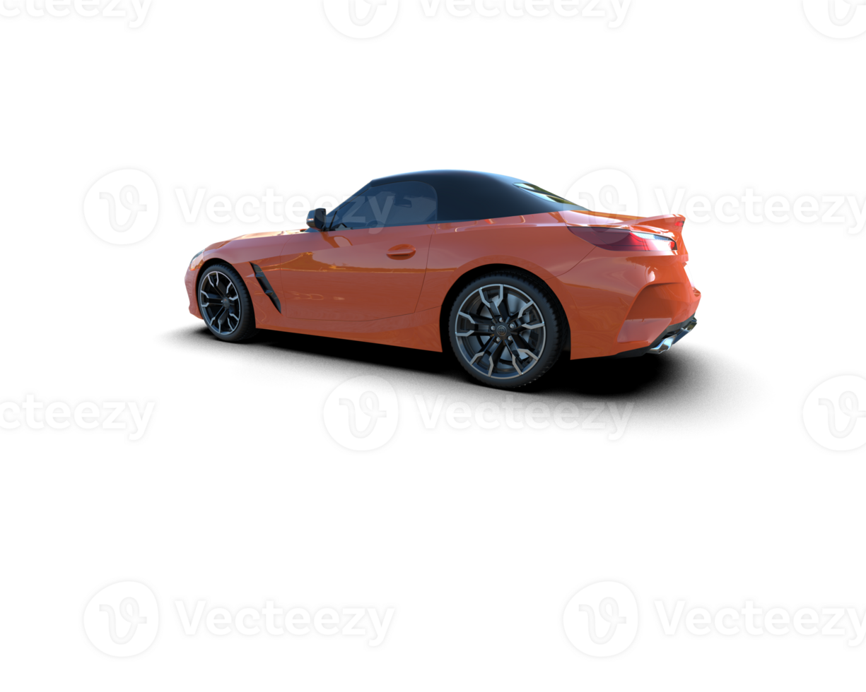 Realistic sport car isolated on background. 3d rendering - illustration png