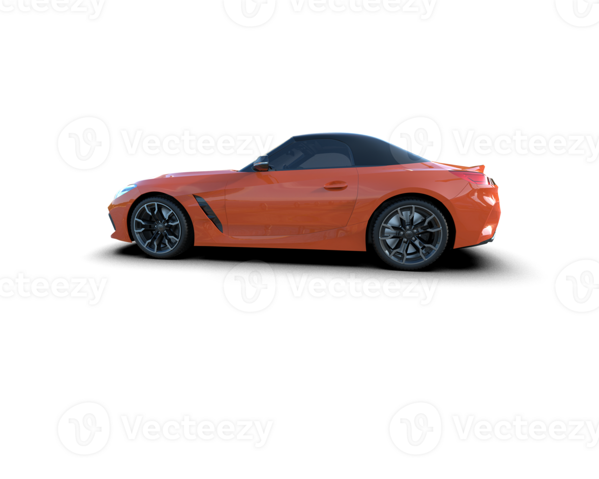 Realistic sport car isolated on background. 3d rendering - illustration png