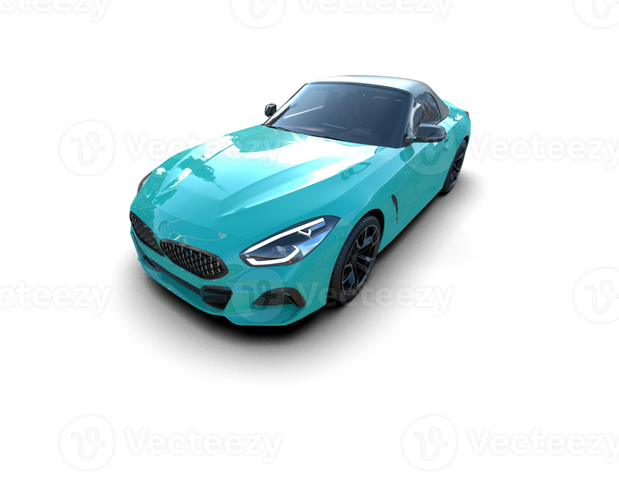 Realistic sport car isolated on background. 3d rendering - illustration png