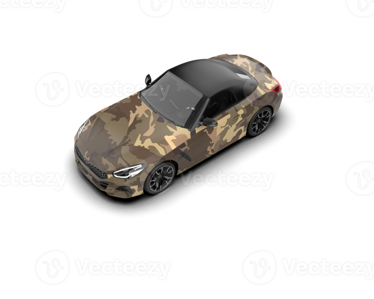 Realistic sport car isolated on background. 3d rendering - illustration png