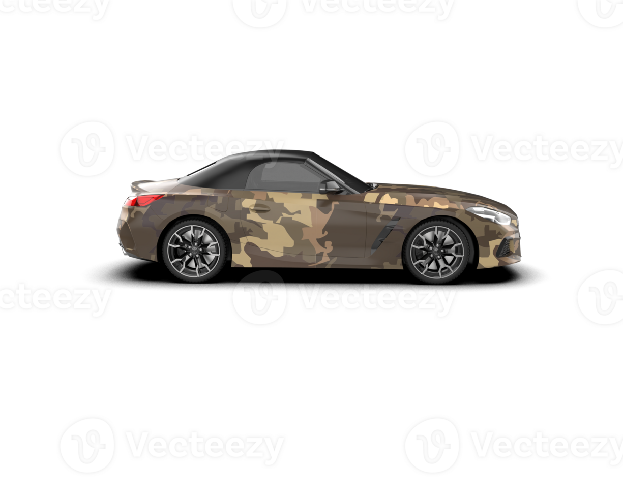 Realistic sport car isolated on background. 3d rendering - illustration png