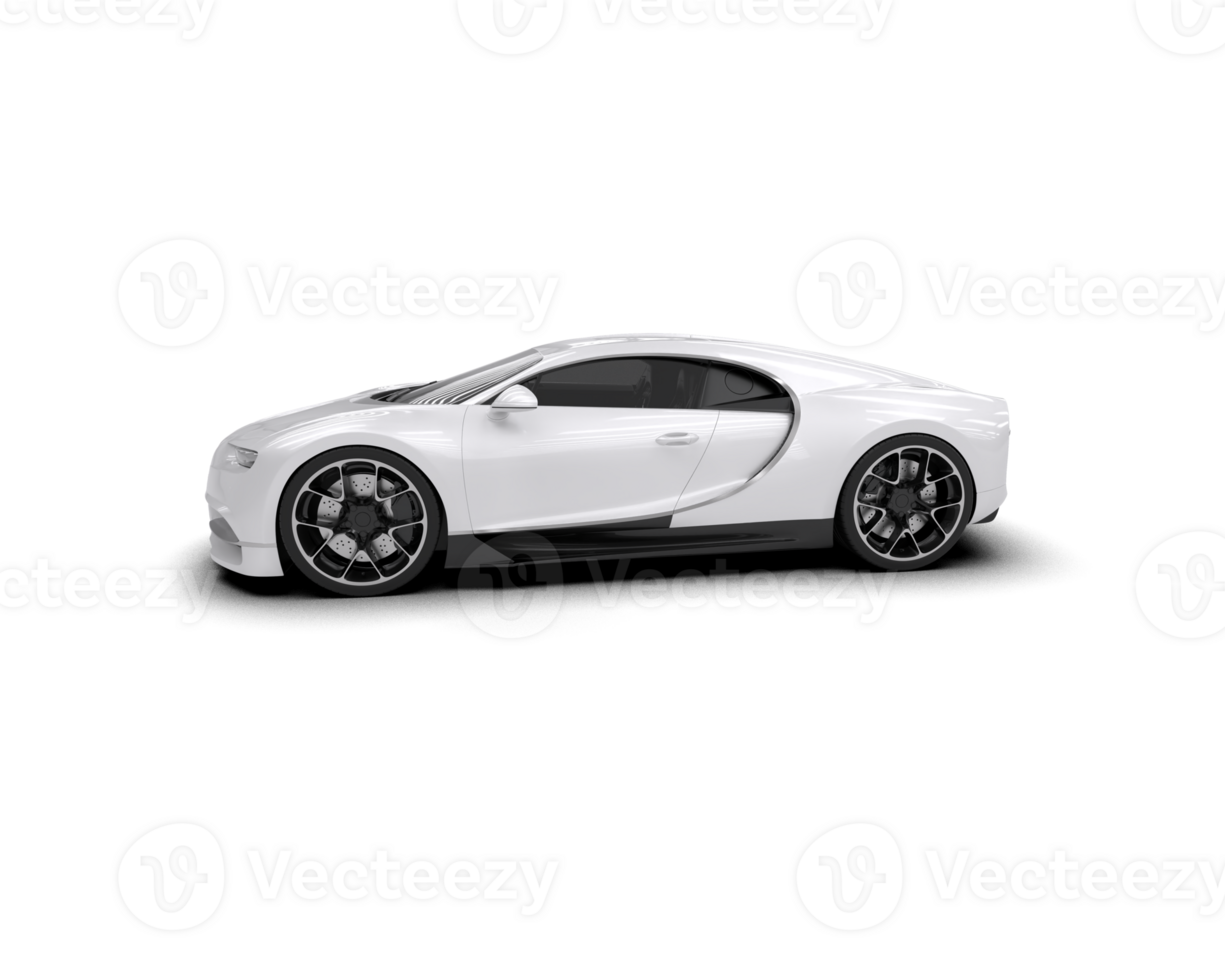 Realistic sport car isolated on background. 3d rendering - illustration png