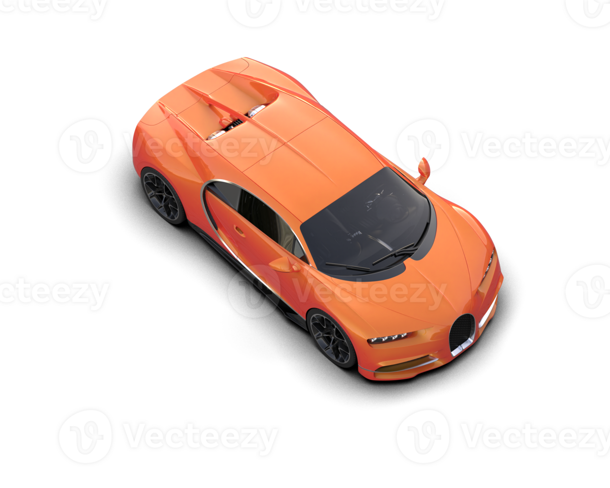 Realistic sport car isolated on background. 3d rendering - illustration png