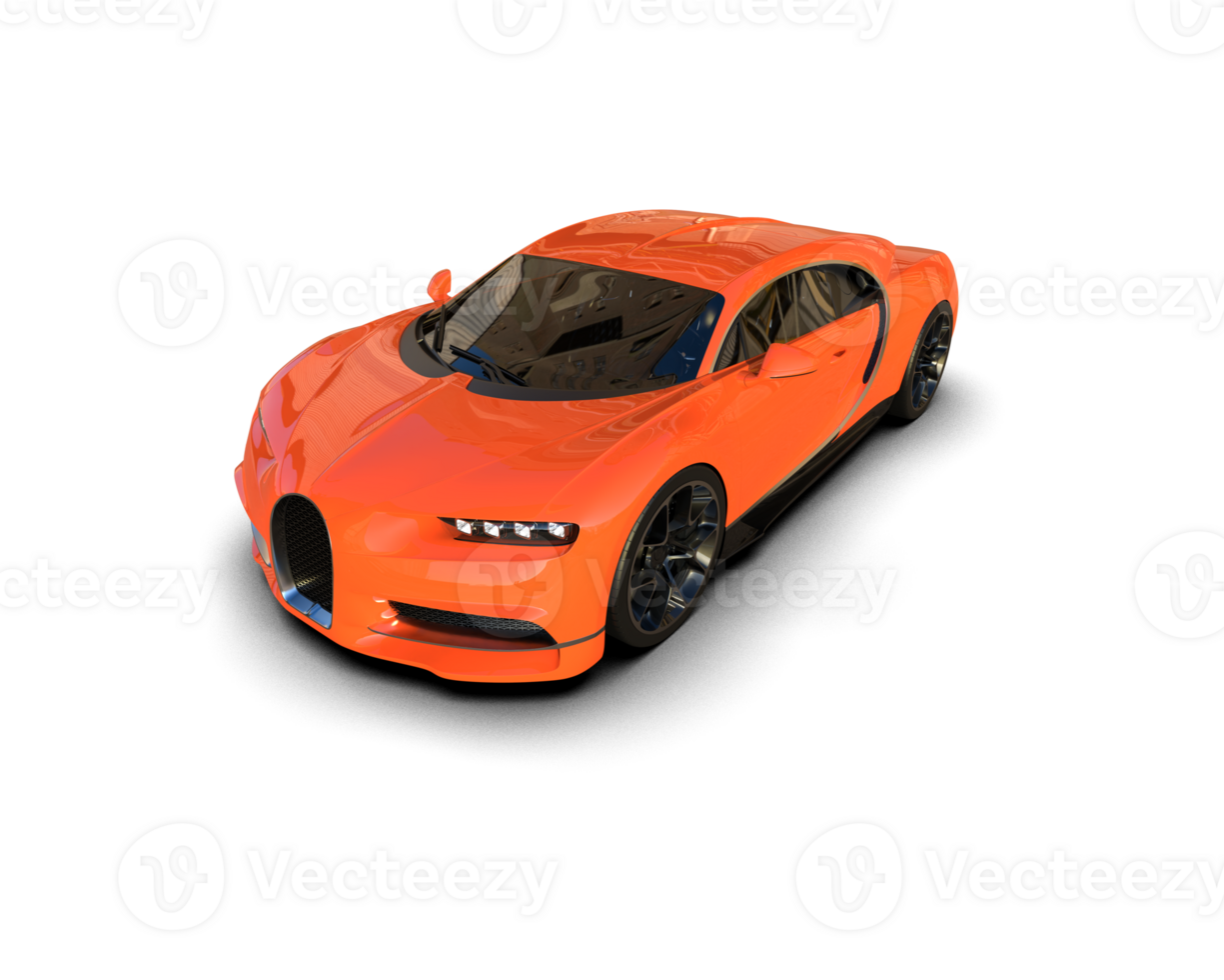 Realistic sport car isolated on background. 3d rendering - illustration png