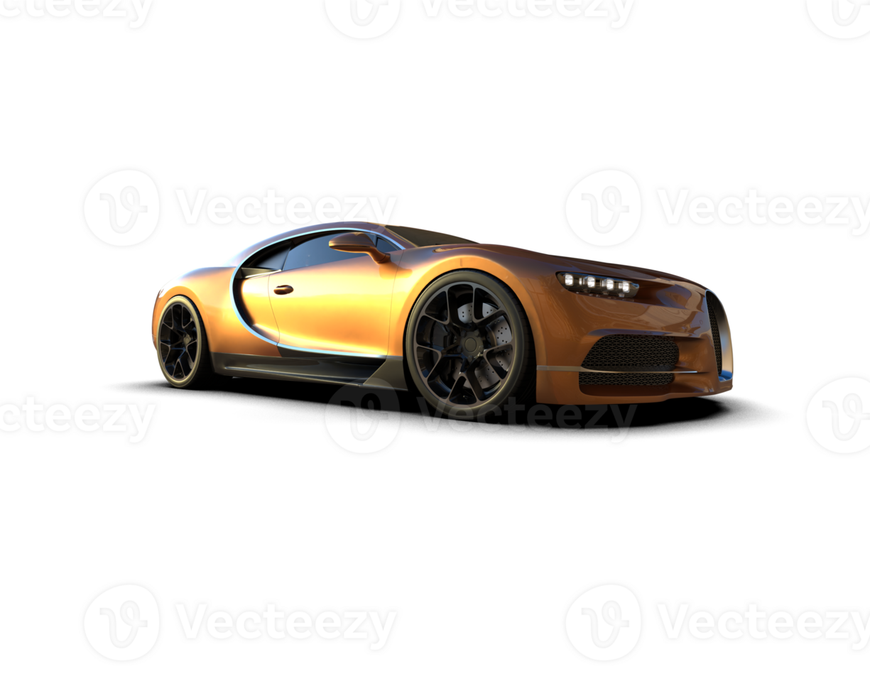 Realistic sport car isolated on background. 3d rendering - illustration png