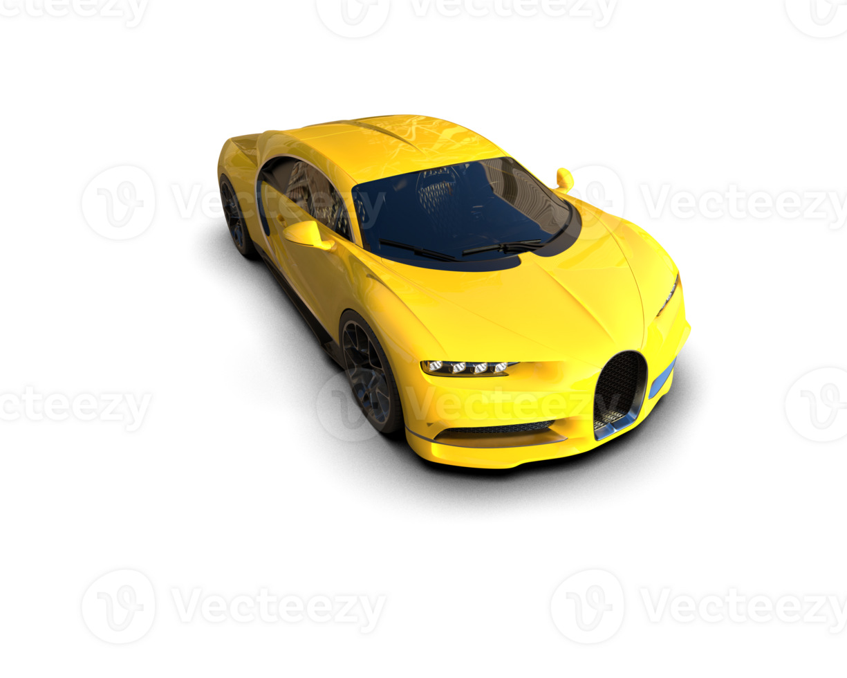 Realistic sport car isolated on background. 3d rendering - illustration png