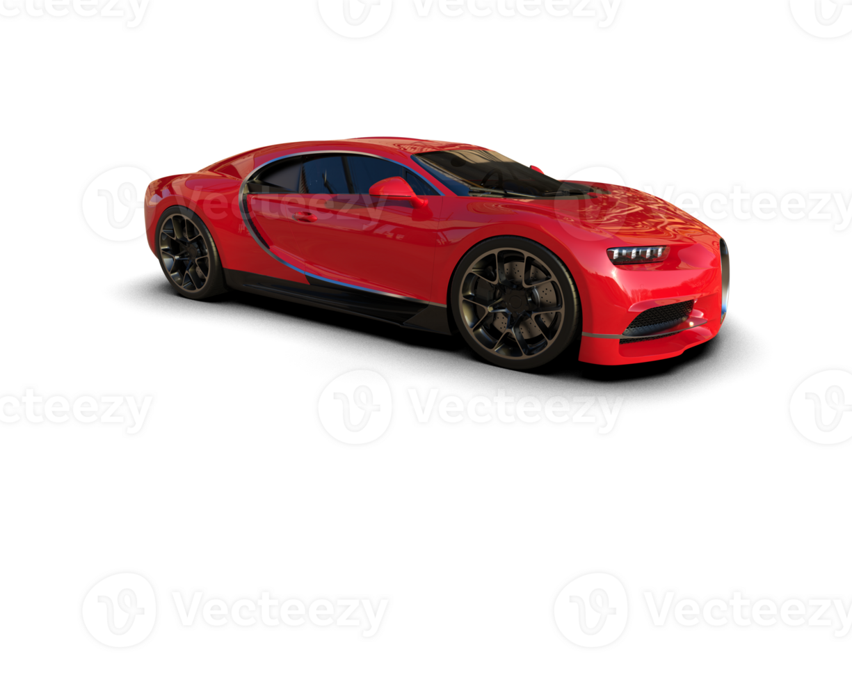 Realistic sport car isolated on background. 3d rendering - illustration png