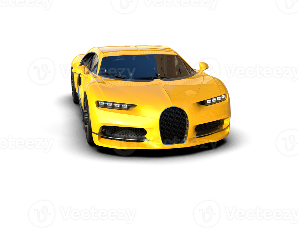 Realistic sport car isolated on background. 3d rendering - illustration png