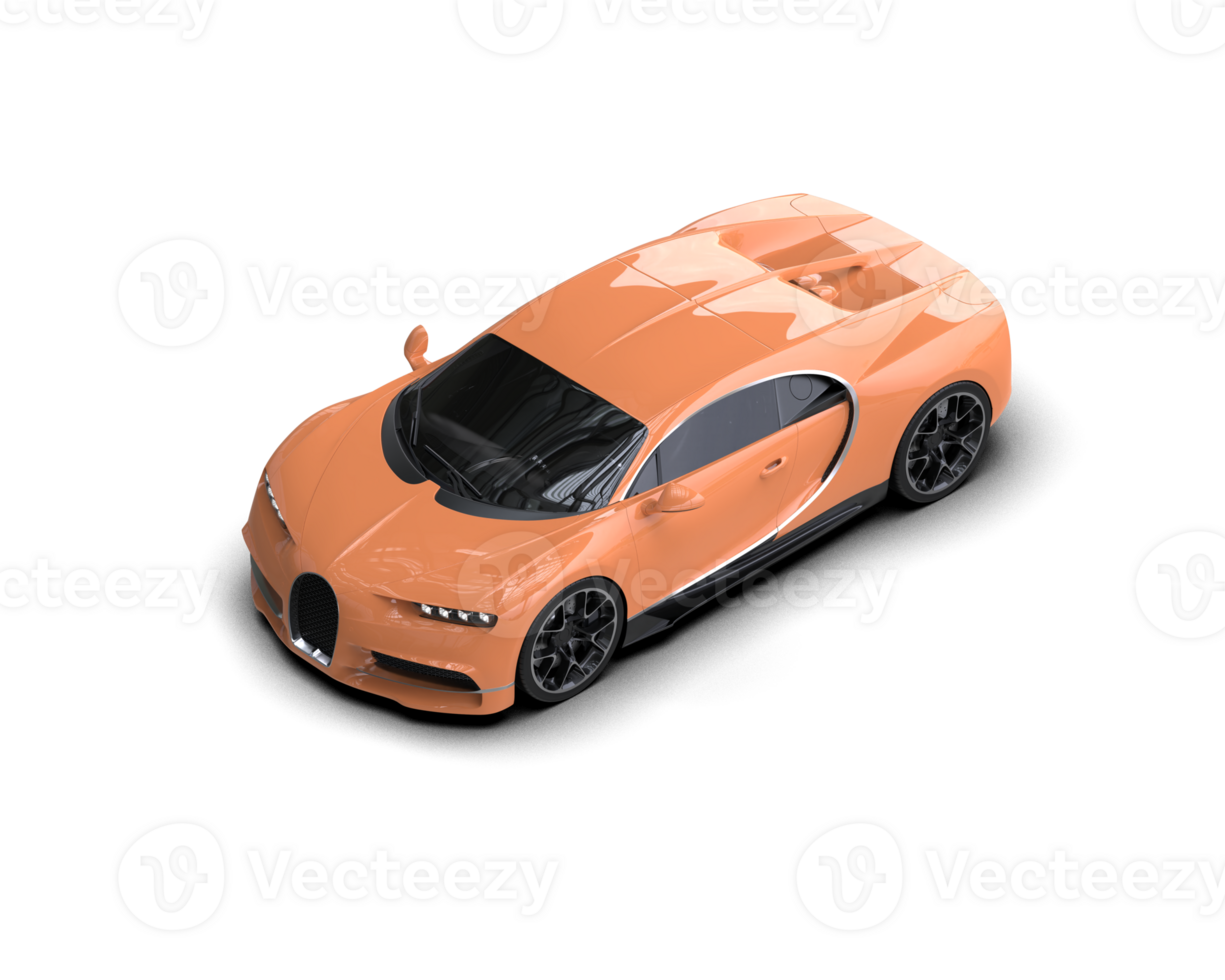 Realistic sport car isolated on background. 3d rendering - illustration png