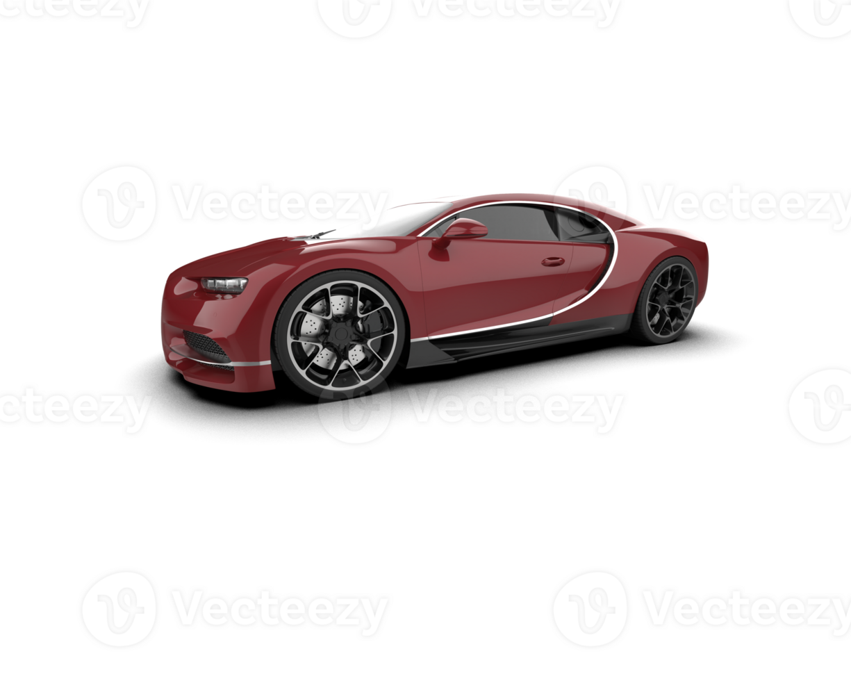 Realistic sport car isolated on background. 3d rendering - illustration png