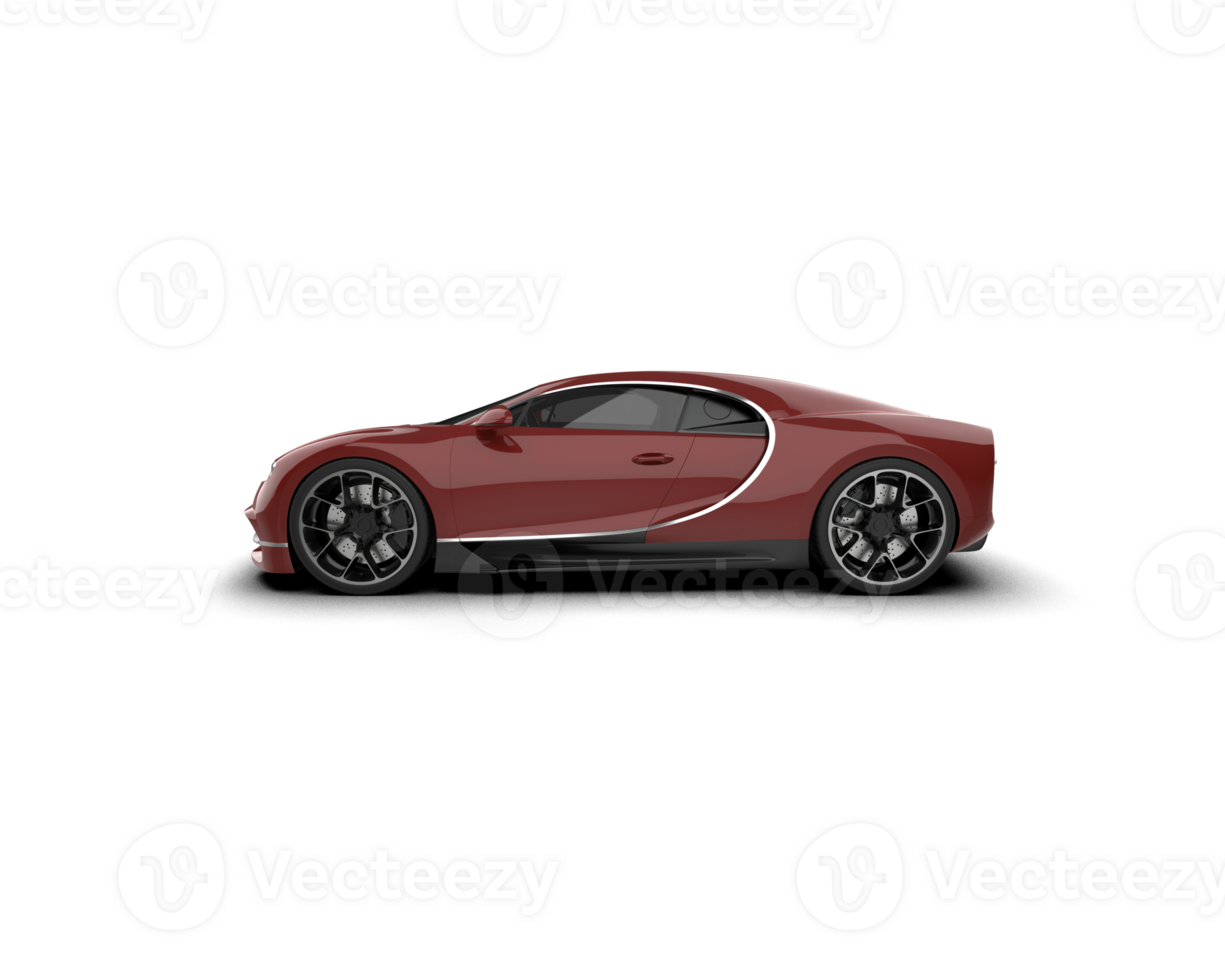 Realistic sport car isolated on background. 3d rendering - illustration png