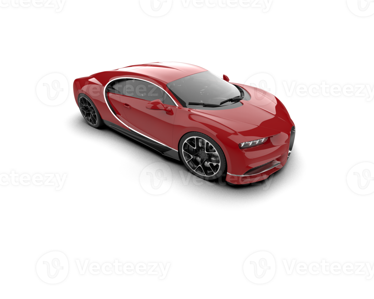 Realistic sport car isolated on background. 3d rendering - illustration png