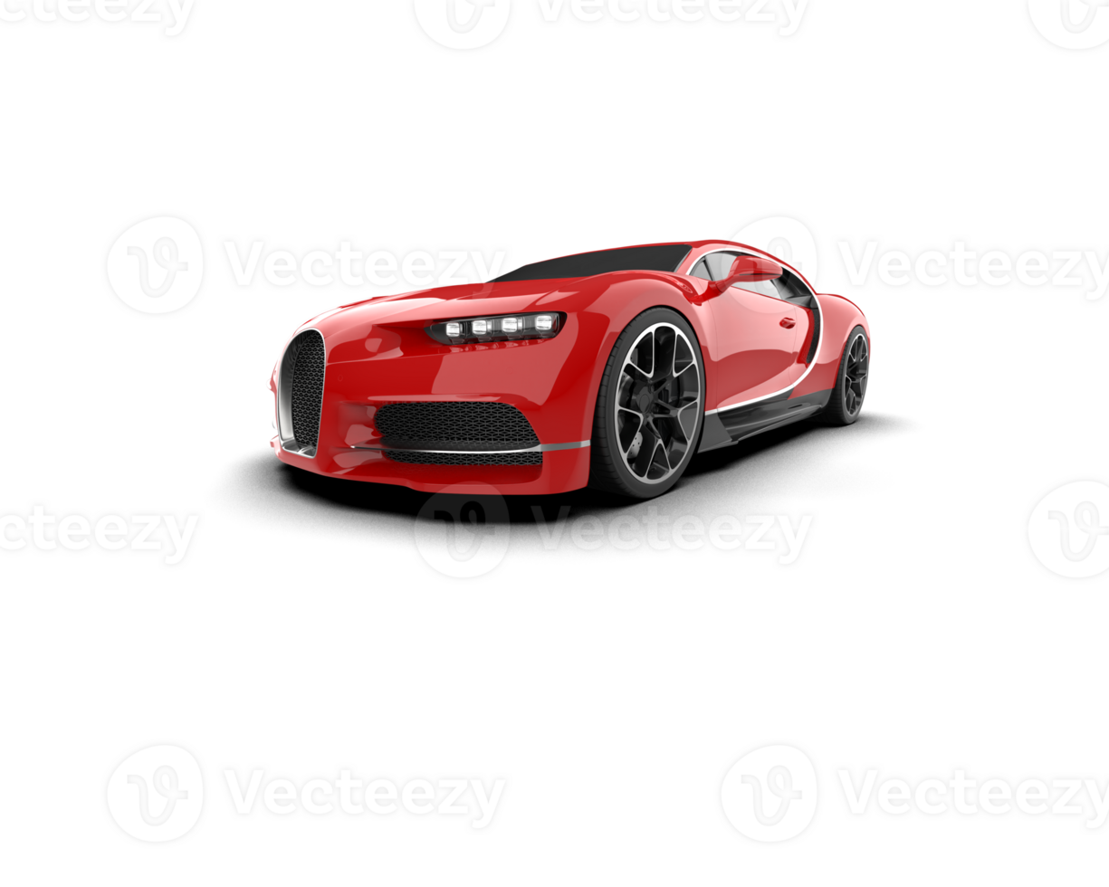 Realistic sport car isolated on background. 3d rendering - illustration png
