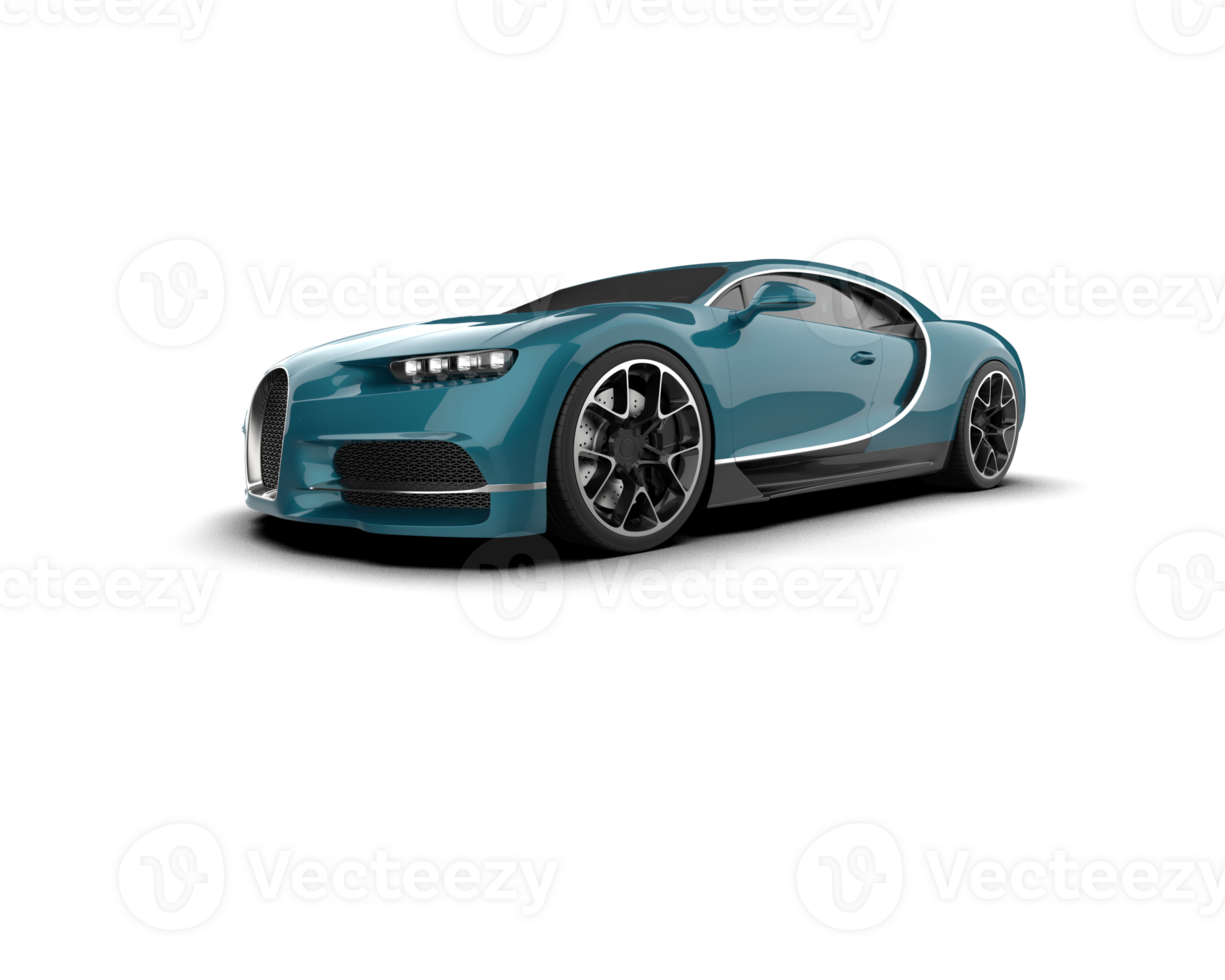 Realistic sport car isolated on background. 3d rendering - illustration png