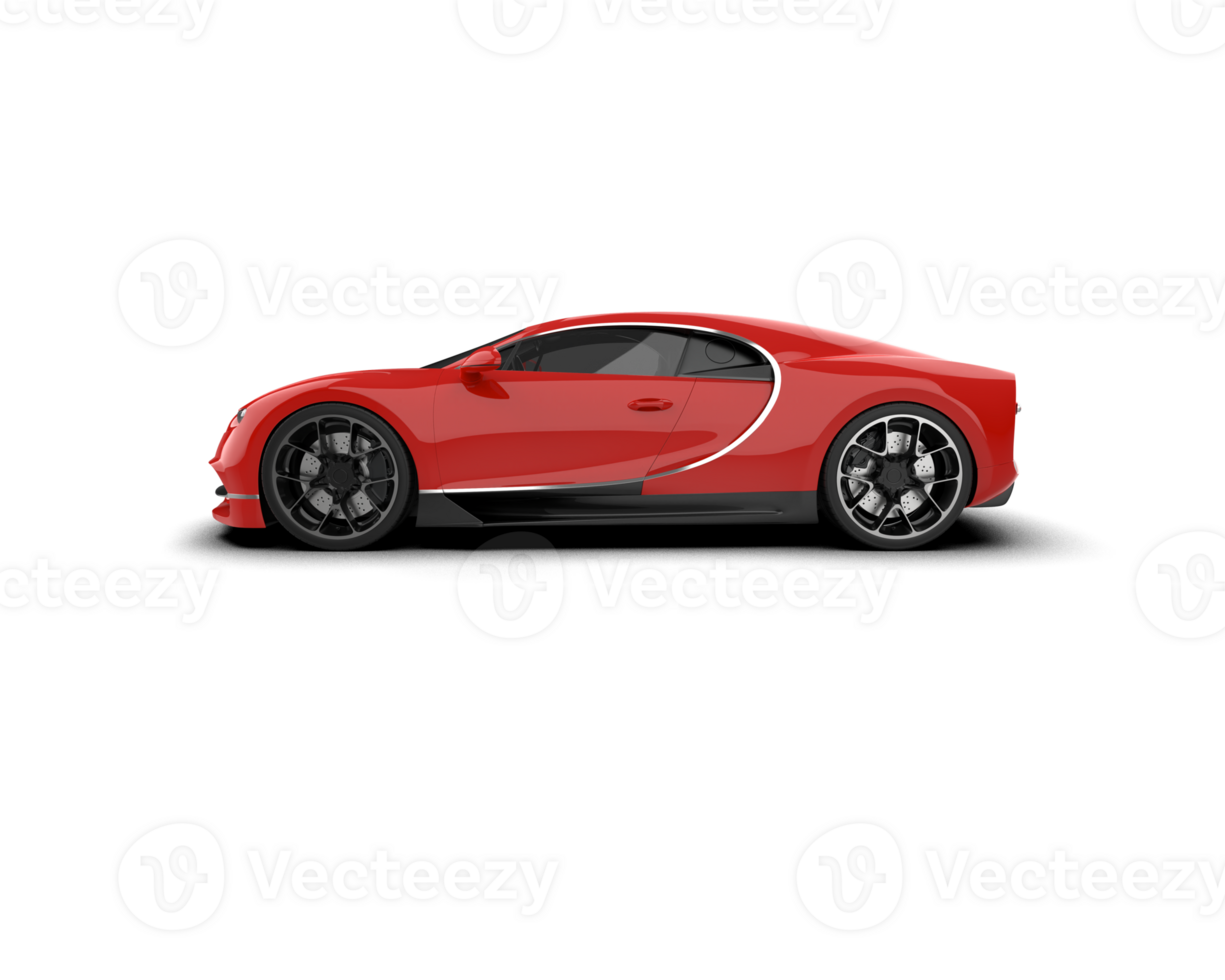 Realistic sport car isolated on background. 3d rendering - illustration png