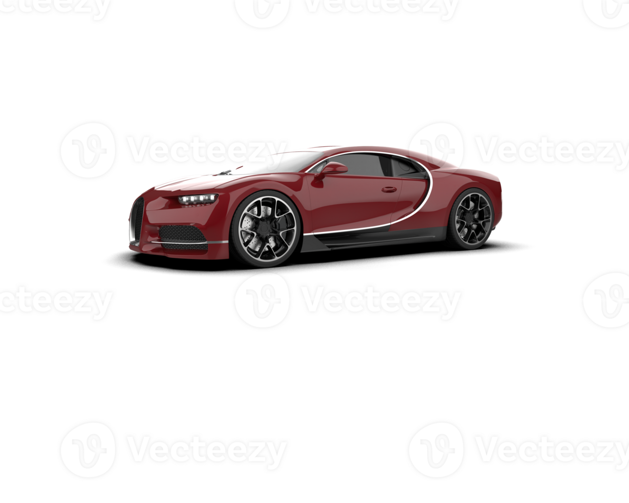 Realistic sport car isolated on background. 3d rendering - illustration png