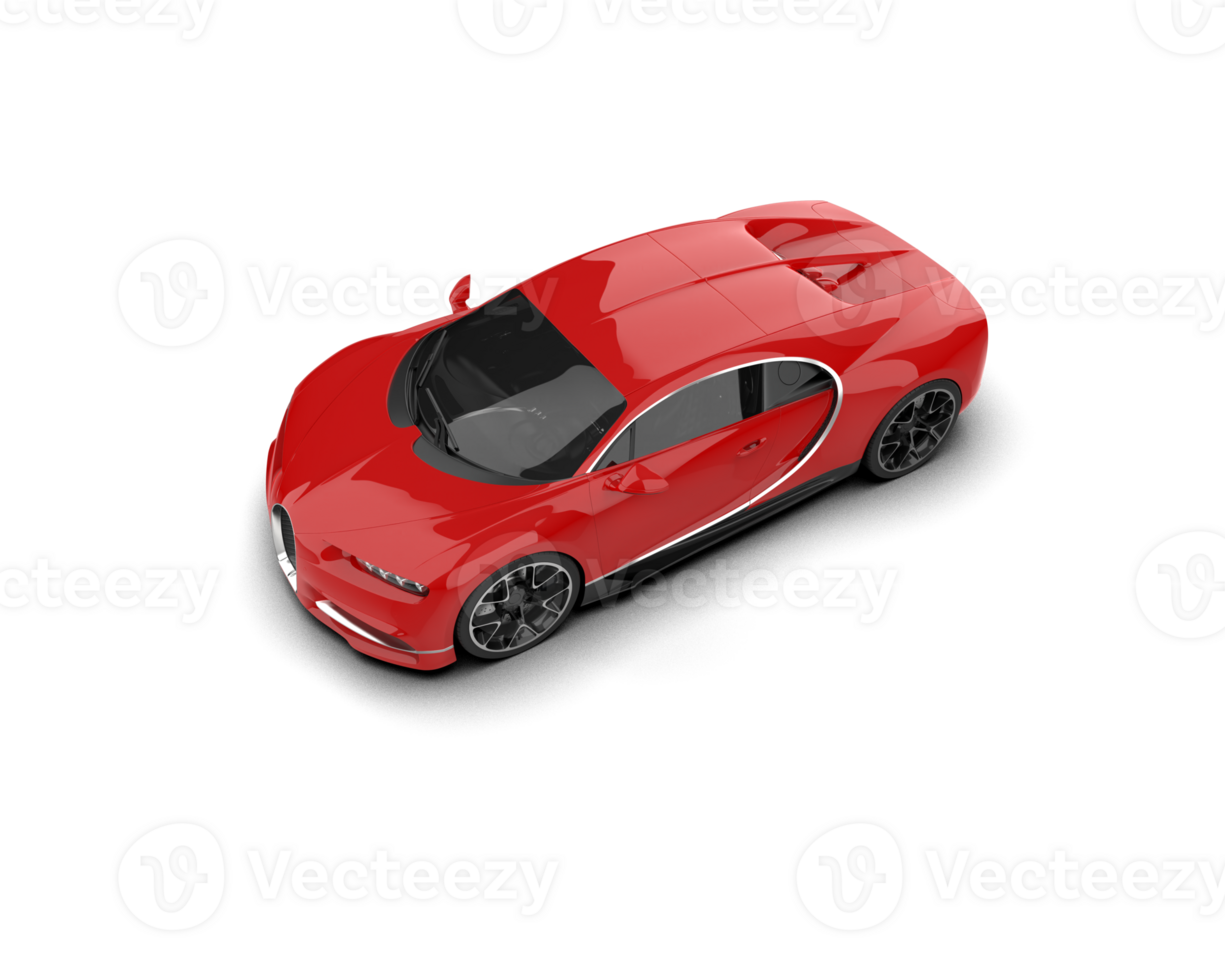 Realistic sport car isolated on background. 3d rendering - illustration png