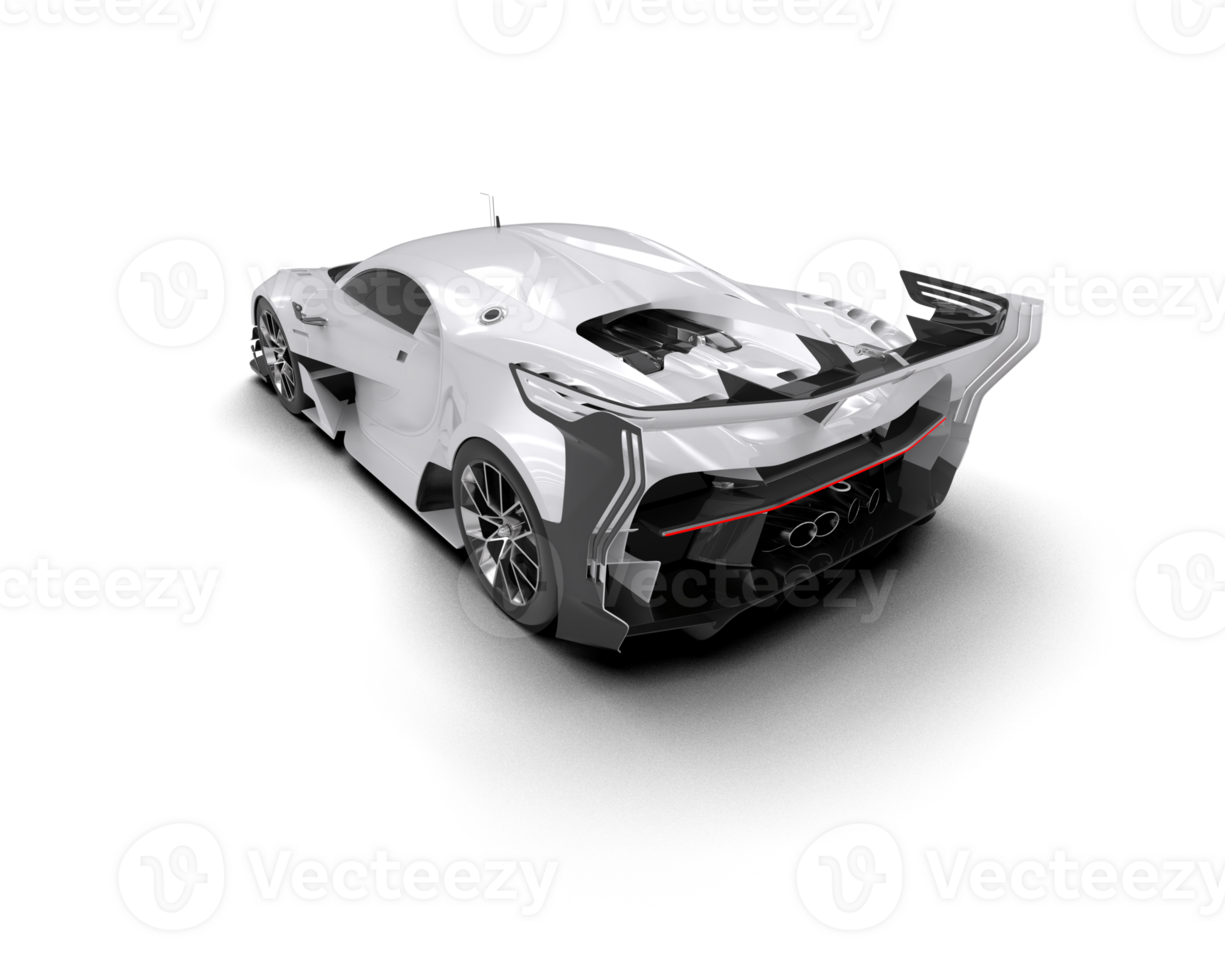 Realistic sport car isolated on background. 3d rendering - illustration png