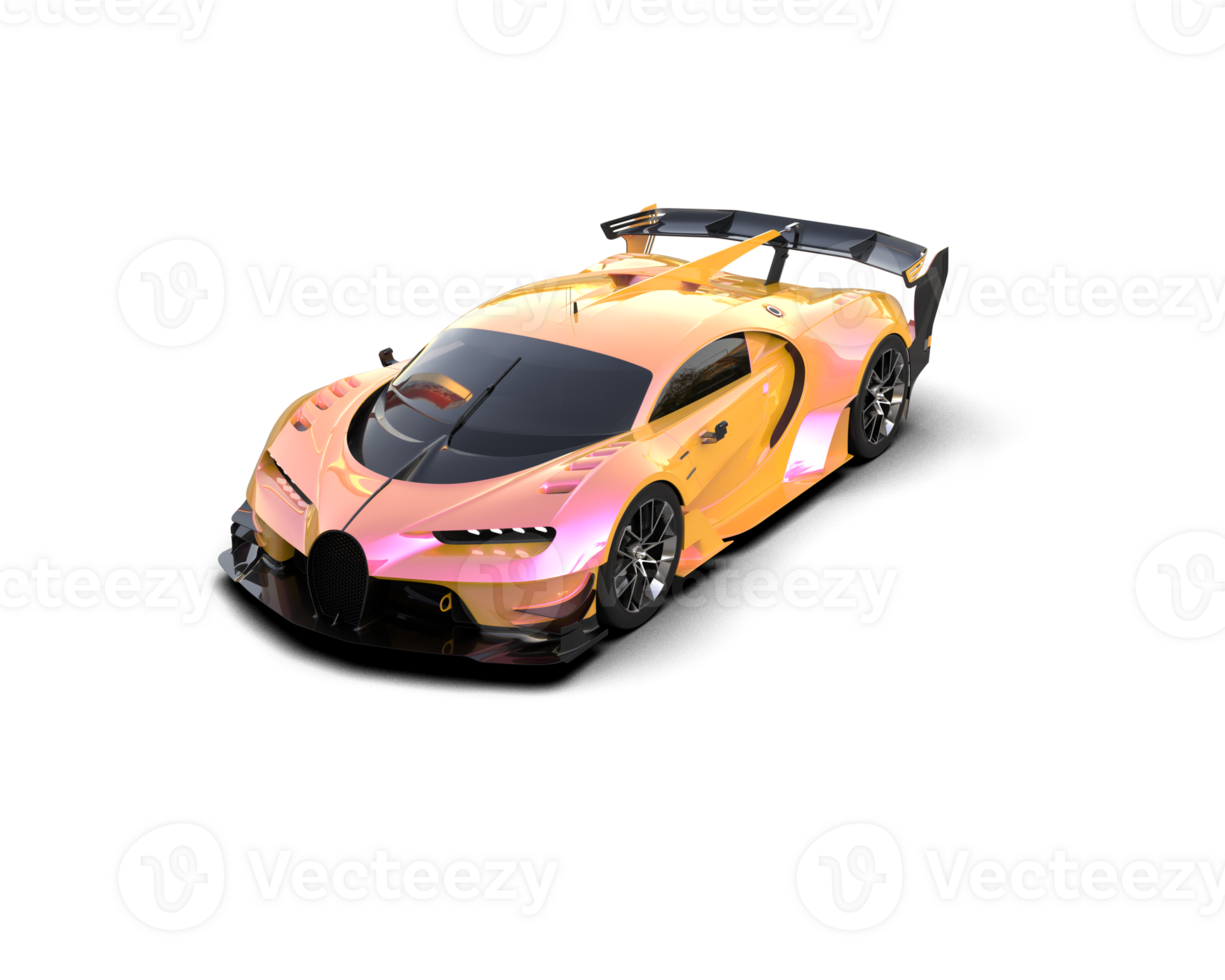 Realistic sport car isolated on background. 3d rendering - illustration png