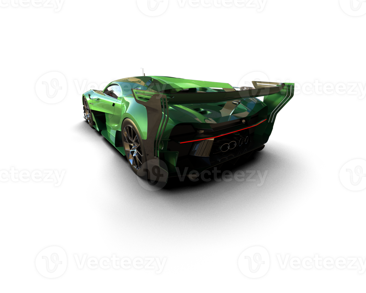 Realistic sport car isolated on background. 3d rendering - illustration png
