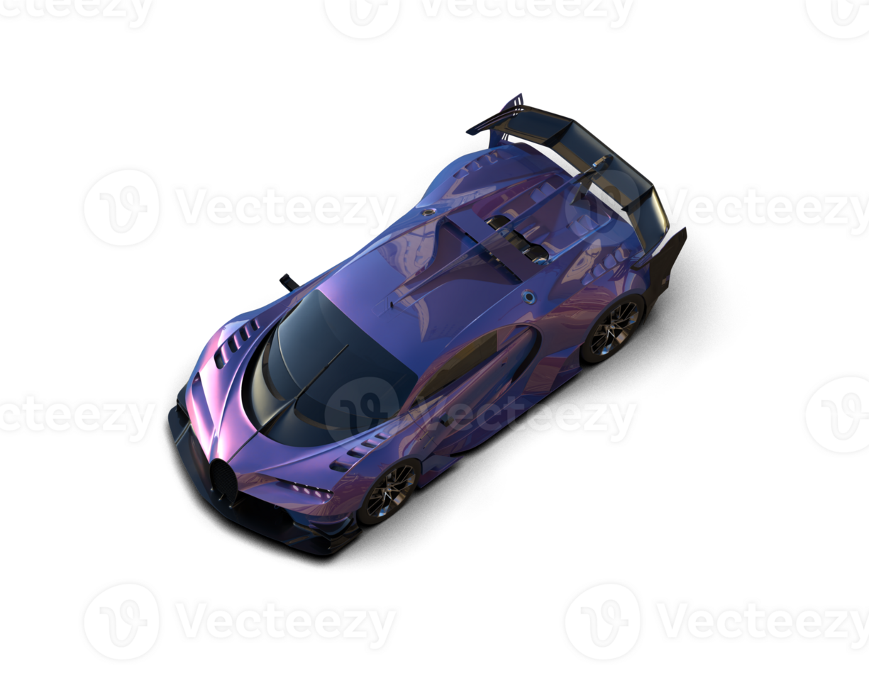 Realistic sport car isolated on background. 3d rendering - illustration png