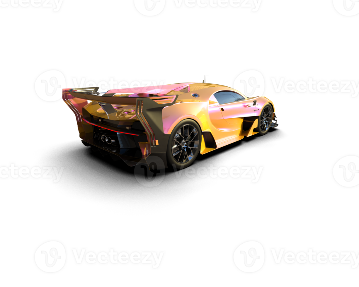Realistic sport car isolated on background. 3d rendering - illustration png