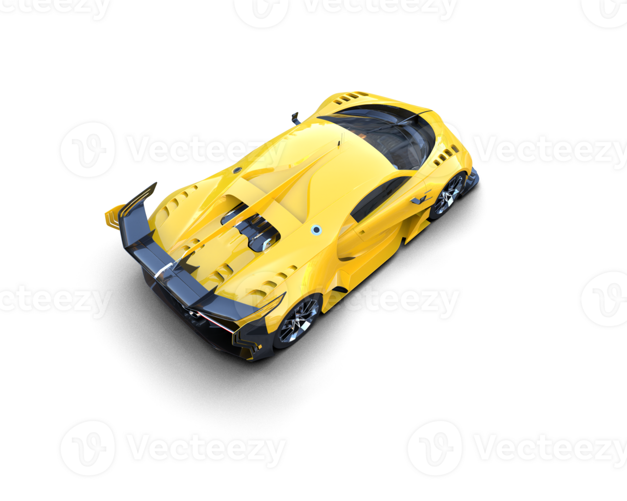 Realistic sport car isolated on background. 3d rendering - illustration png