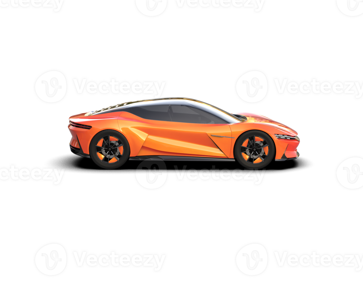 Realistic sport car isolated on background. 3d rendering - illustration png