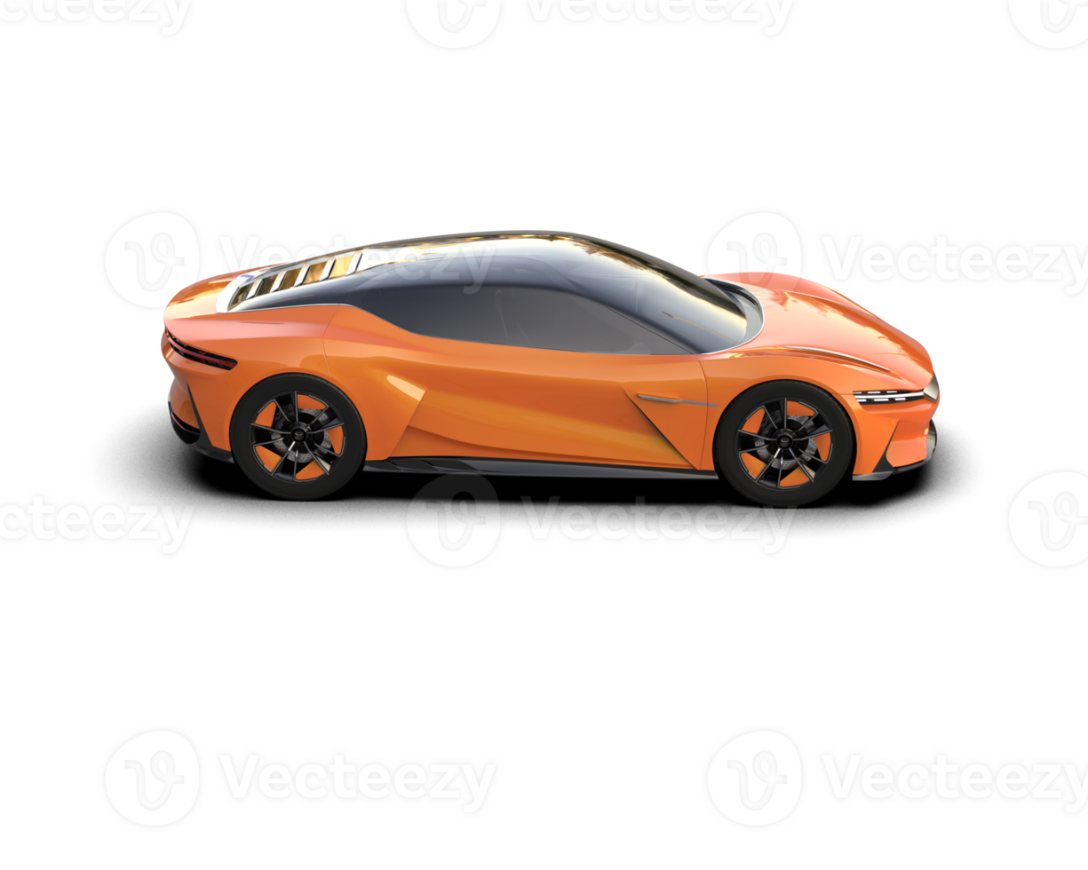 Realistic sport car isolated on background. 3d rendering - illustration png