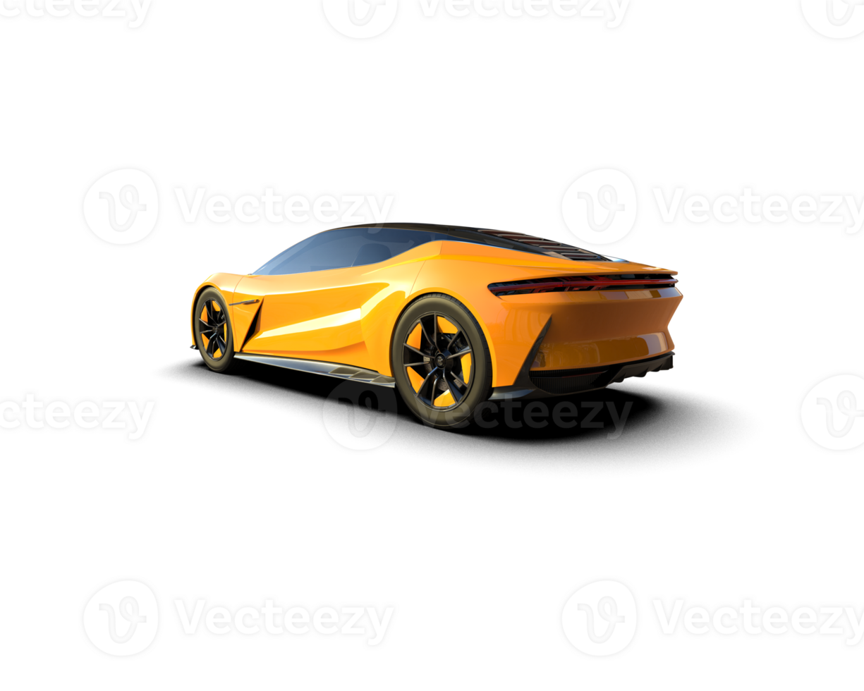 Realistic sport car isolated on background. 3d rendering - illustration png