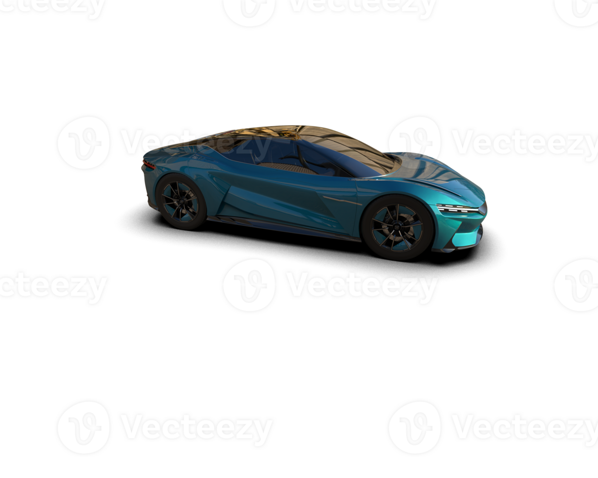 Realistic sport car isolated on background. 3d rendering - illustration png