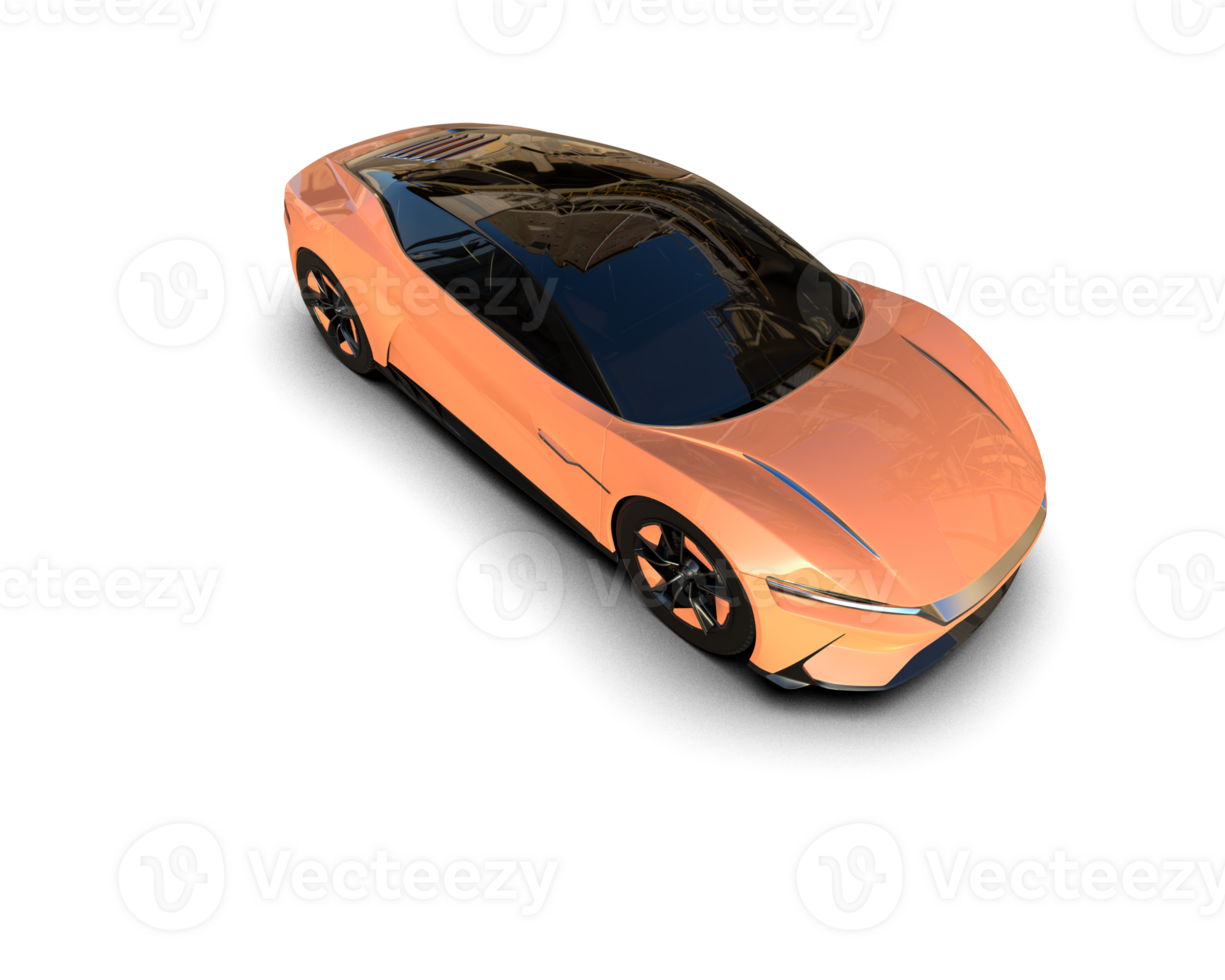 Realistic sport car isolated on background. 3d rendering - illustration png