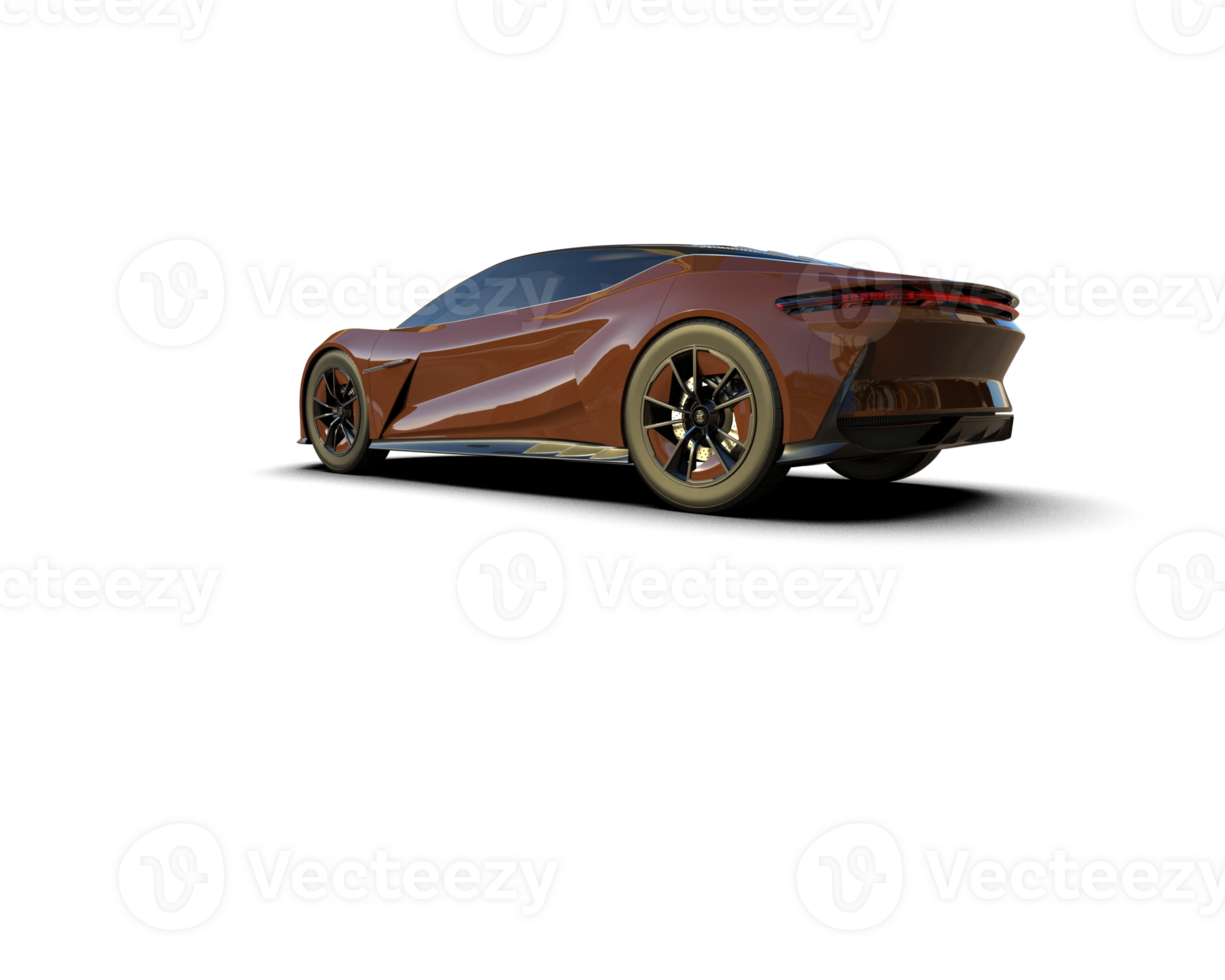 Realistic sport car isolated on background. 3d rendering - illustration png