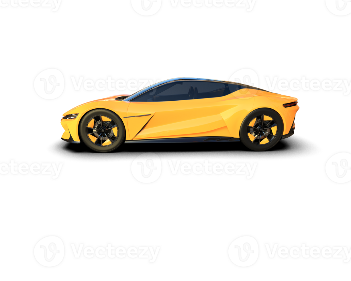 Realistic sport car isolated on background. 3d rendering - illustration png