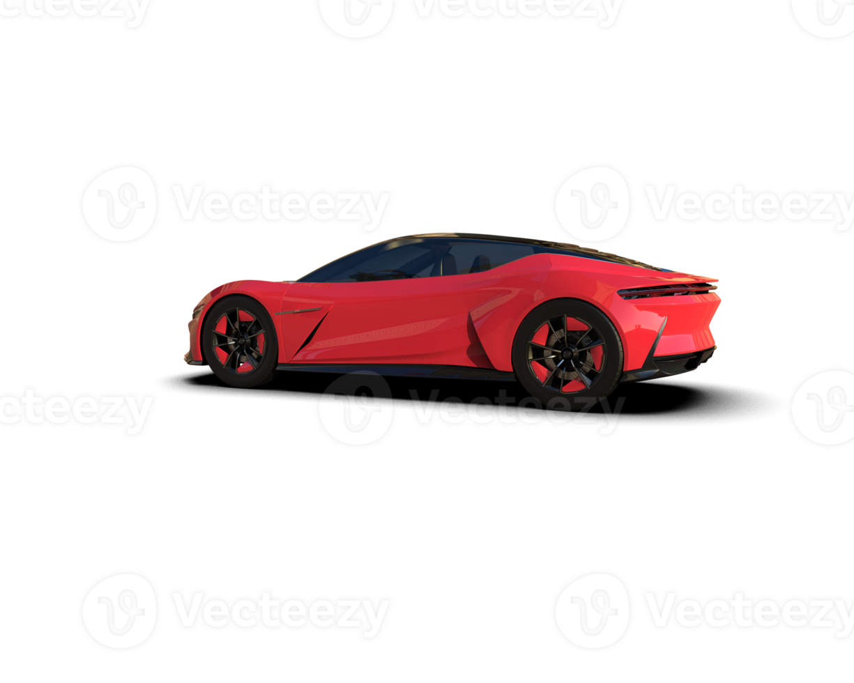Realistic sport car isolated on background. 3d rendering - illustration png