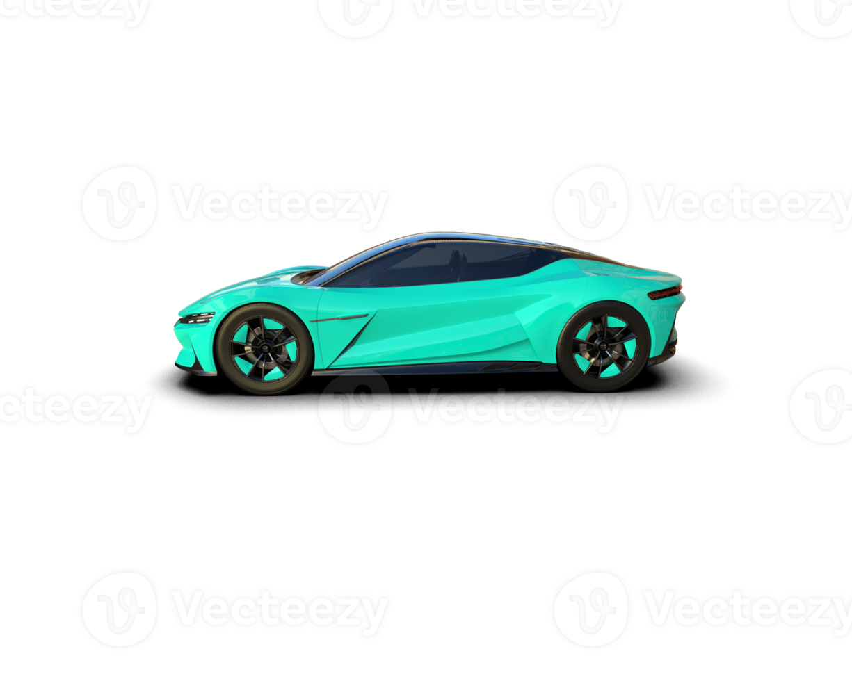 Realistic sport car isolated on background. 3d rendering - illustration png