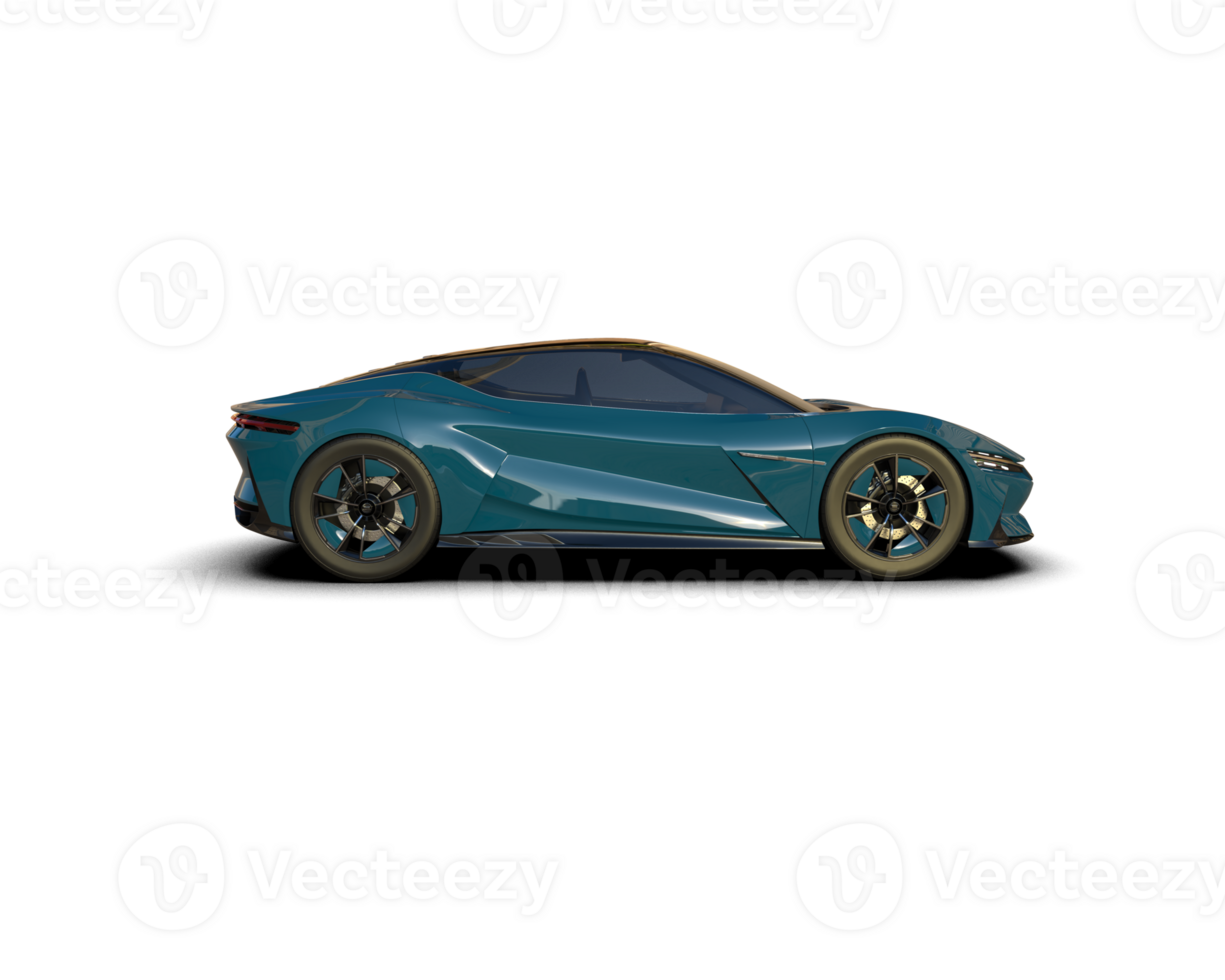 Realistic sport car isolated on background. 3d rendering - illustration png