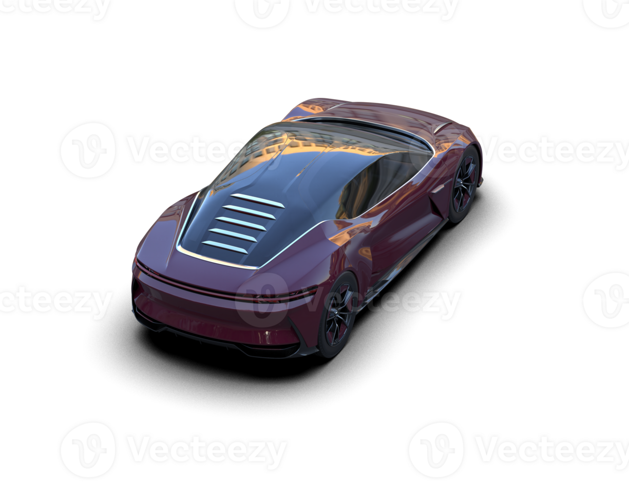 Realistic sport car isolated on background. 3d rendering - illustration png