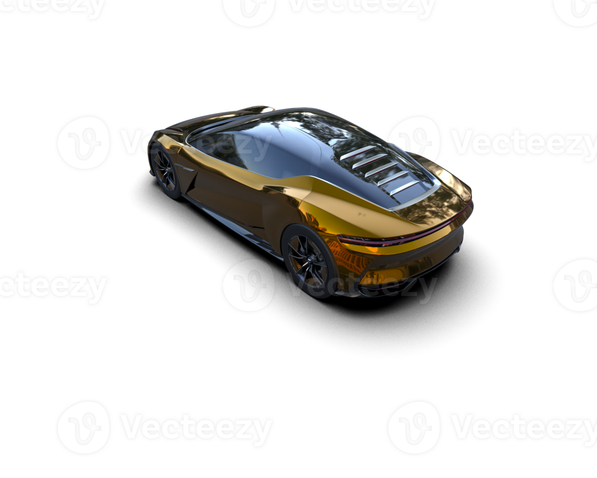 Realistic sport car isolated on background. 3d rendering - illustration png