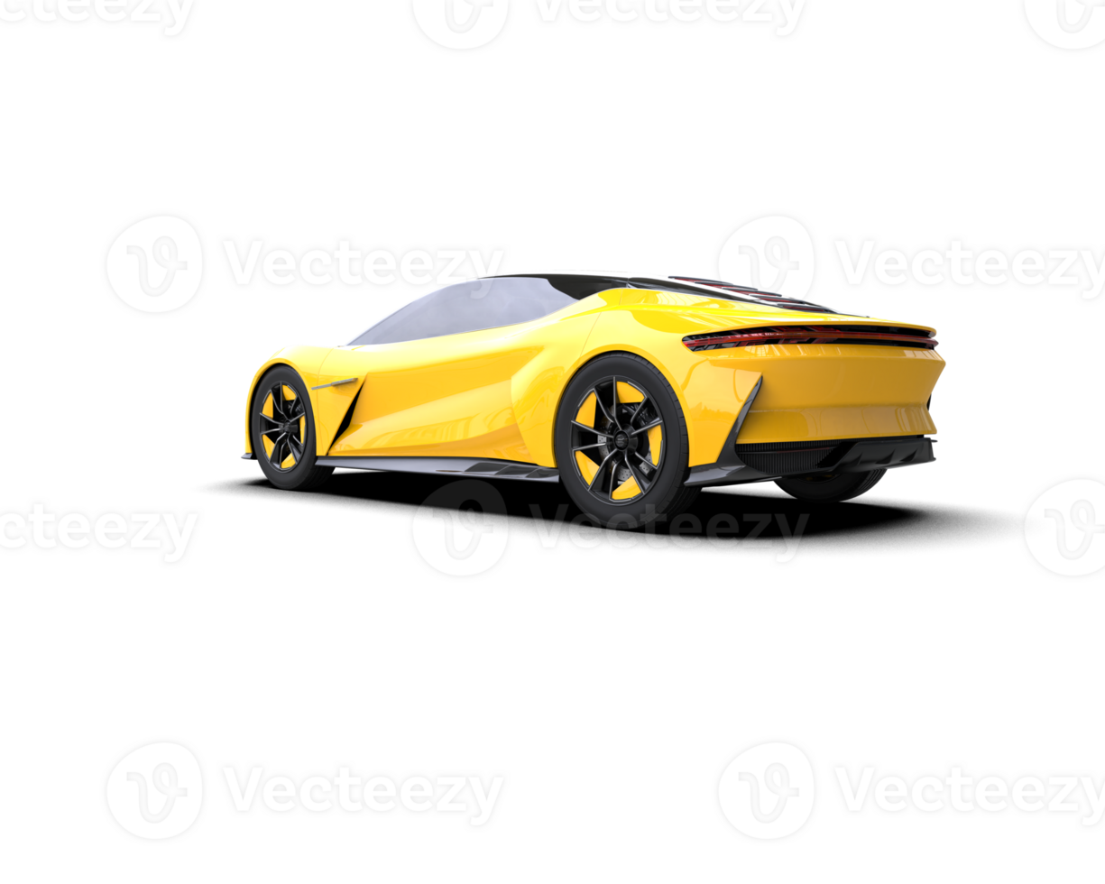 Realistic sport car isolated on background. 3d rendering - illustration png