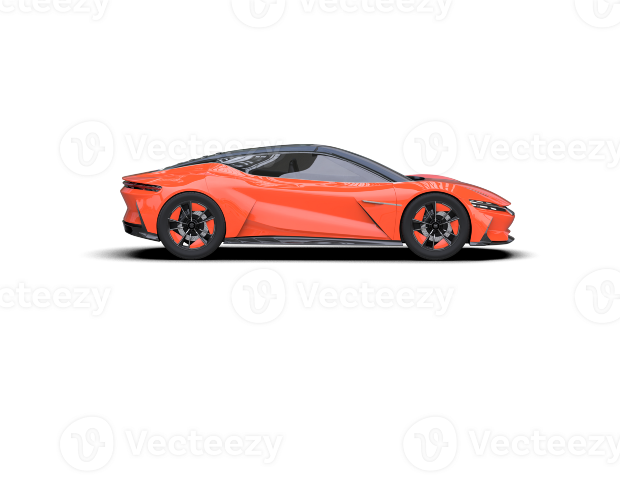 Realistic sport car isolated on background. 3d rendering - illustration png