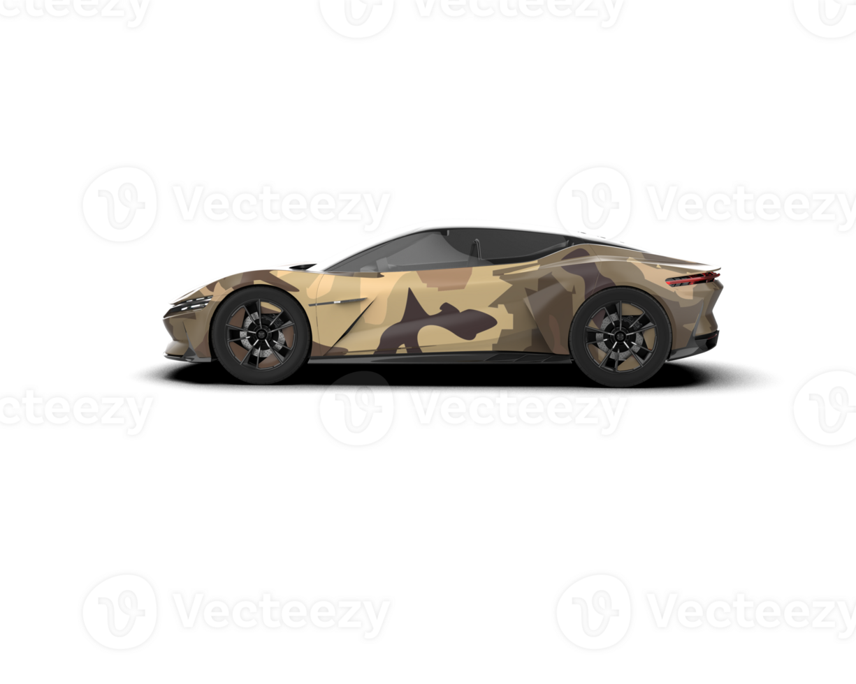 Realistic sport car isolated on background. 3d rendering - illustration png