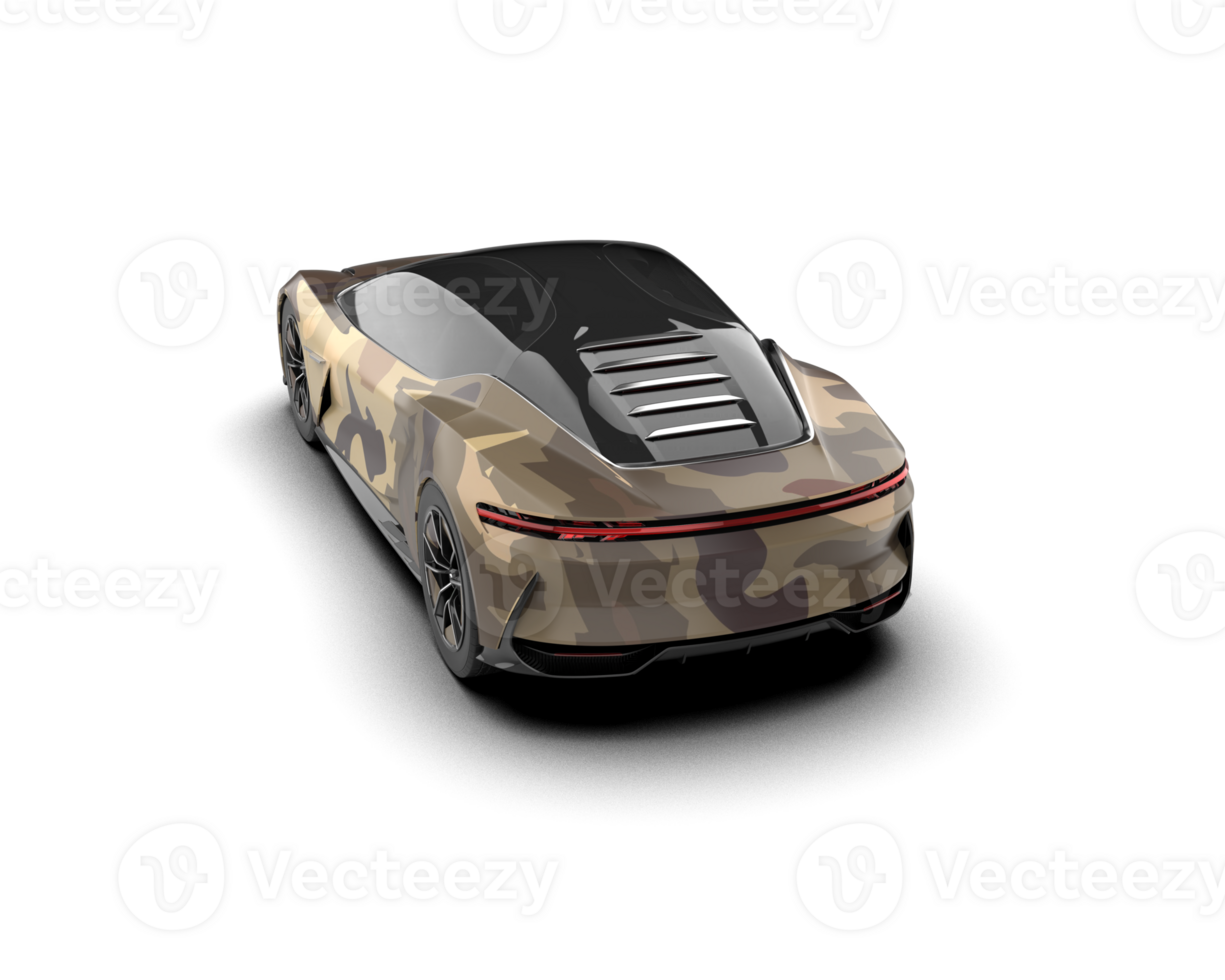 Realistic sport car isolated on background. 3d rendering - illustration png