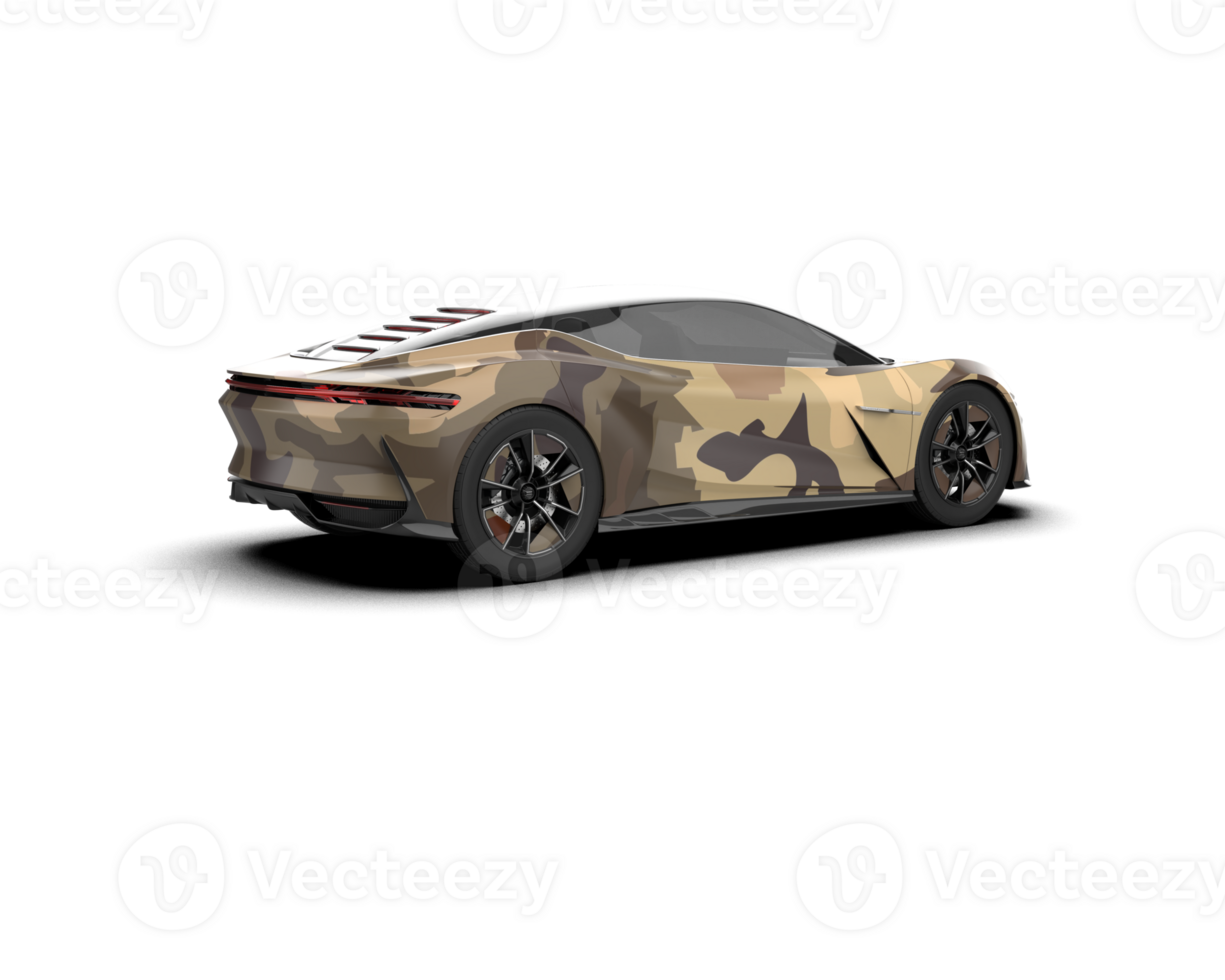 Realistic sport car isolated on background. 3d rendering - illustration png