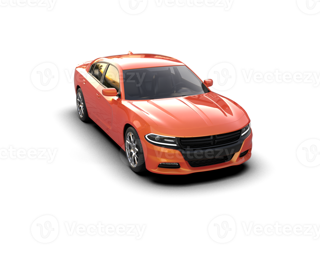 Realistic sport car isolated on background. 3d rendering - illustration png