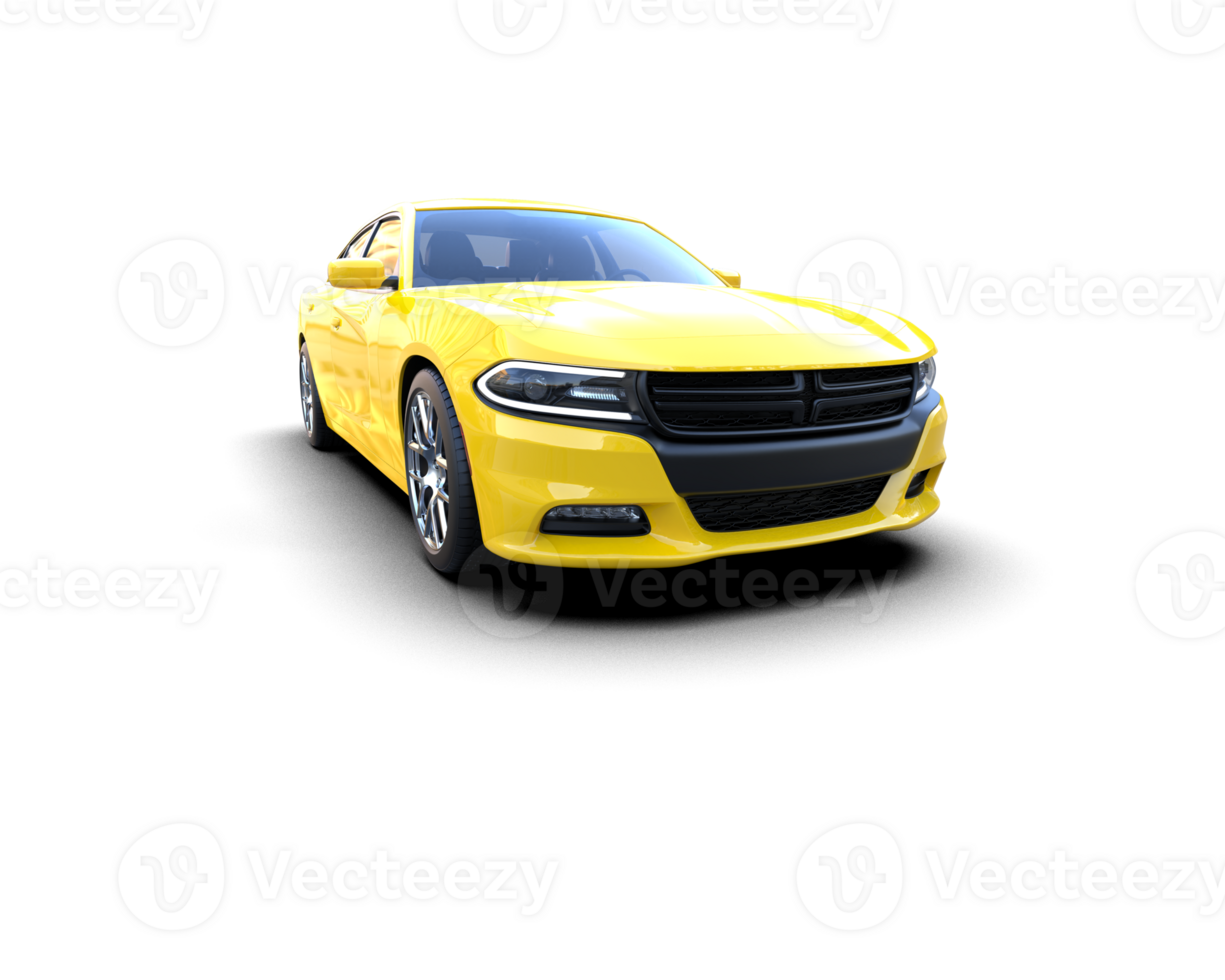 Realistic sport car isolated on background. 3d rendering - illustration png