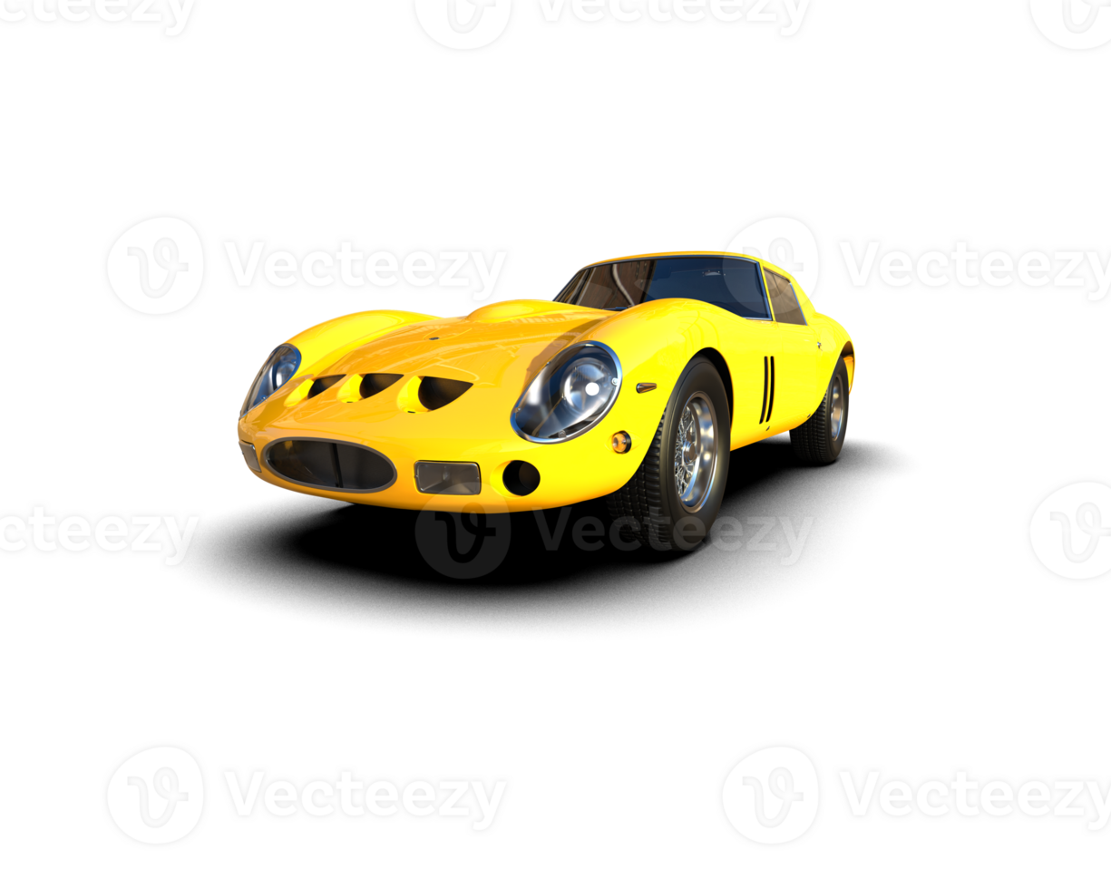 Realistic sport car isolated on background. 3d rendering - illustration png