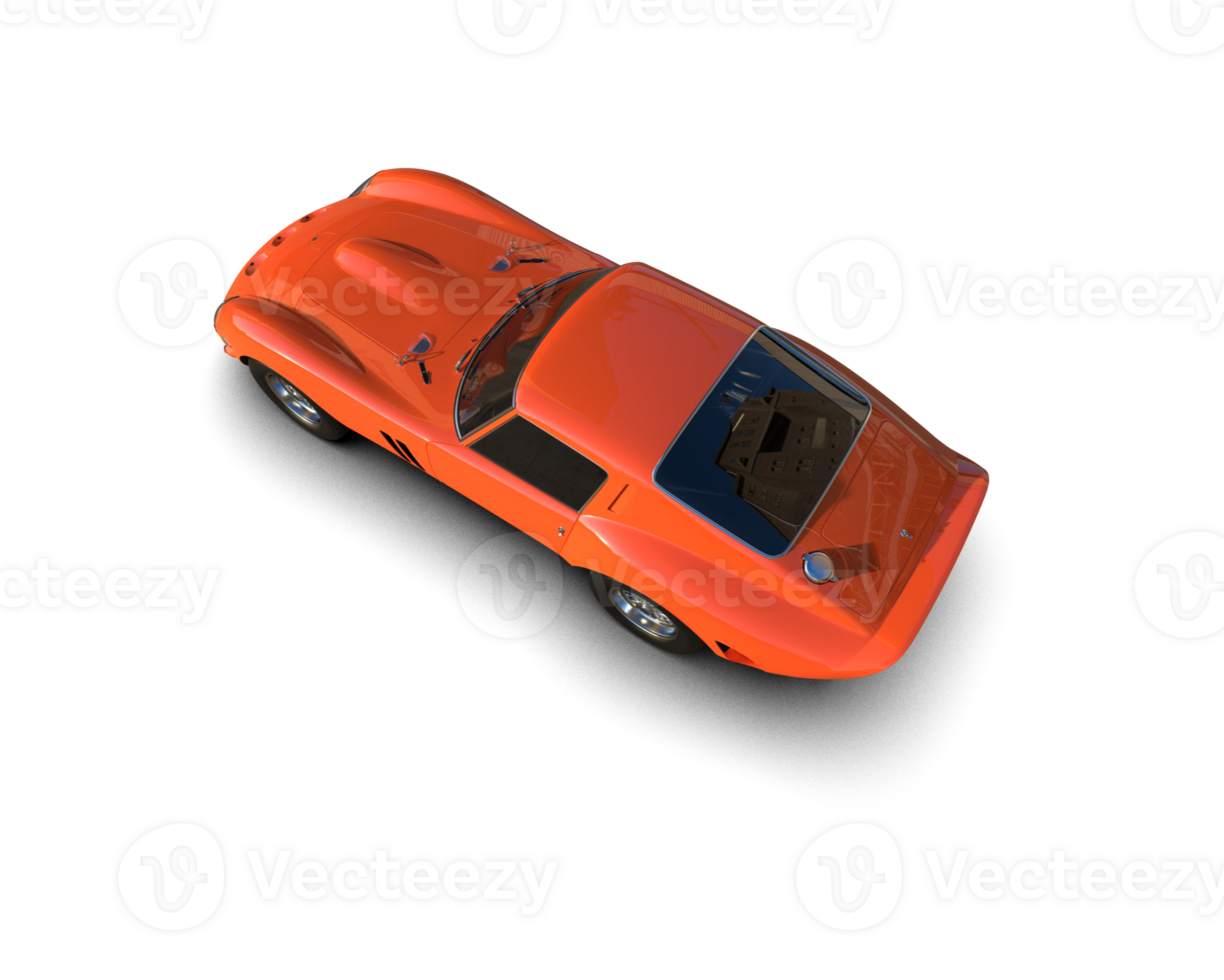 Realistic sport car isolated on background. 3d rendering - illustration png
