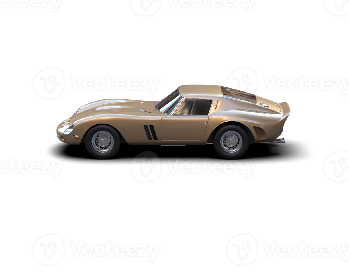 Realistic sport car isolated on background. 3d rendering - illustration png