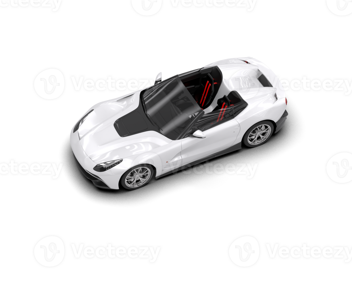 Realistic sport car isolated on background. 3d rendering - illustration png
